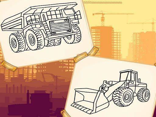 Construction Vehicles Coloring Activity