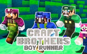 Craft Bros Boy Runner - 3D Parkour Adventure Online Game