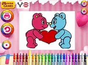Animal's Valentine Coloring Online Game